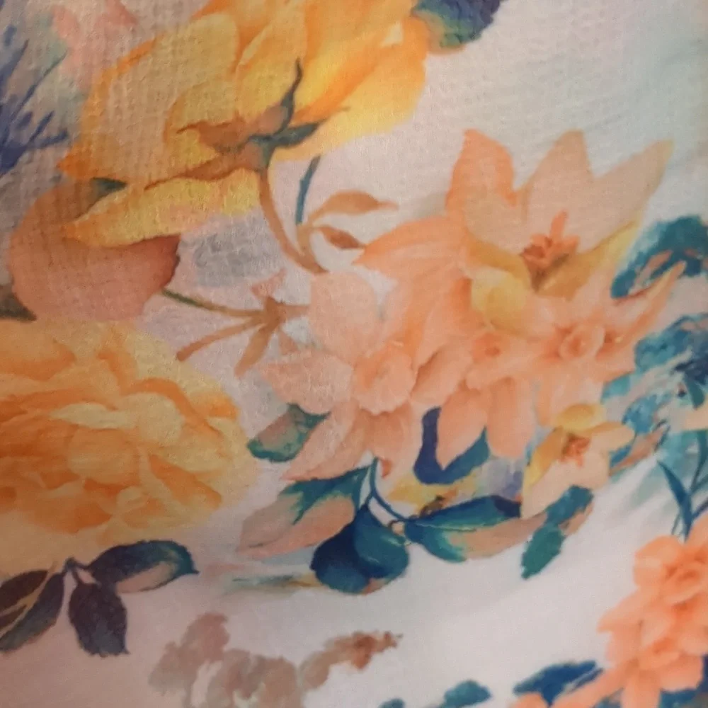 Anthropologie Floral Asymmetrical Skirt - Picture 5 of 8